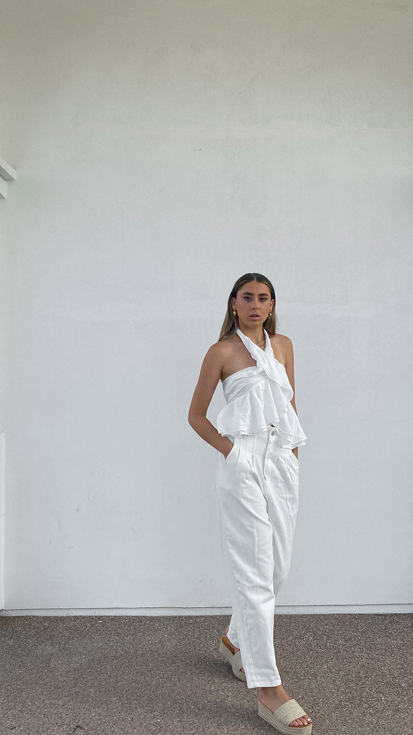 woven top, white top, summer